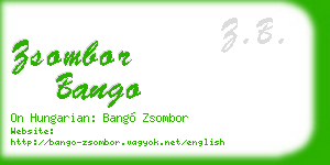 zsombor bango business card